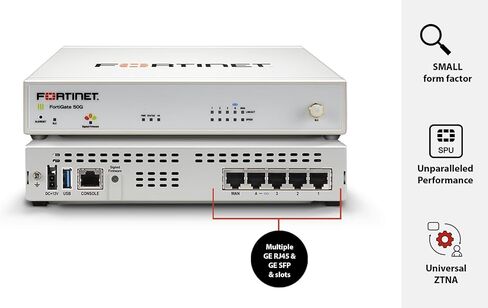 Fortinet FortiGate-50G-DSL Firewall for Branch and Small Offices with 1-Year FortiGuard AI-Powered Unified Threat Protection Services (FG-50G-DSL-BDL-950-12) in Kuwait