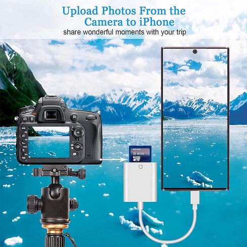 USB C SD Card Reader ، USB 3.0 High Speed ​​to SD Adapter للهاتف 15 Pro Max iPad Pro Trail Game Camera Viewer لـ MacBook Pro/Air IMAC M1 M2 M3 Galaxy S23/S24 Android phonetablet (White) in Saudi Arabia
