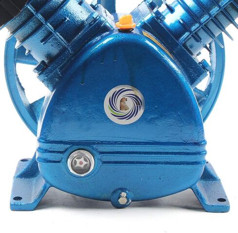 رأس مضخة ضاغط الهواء 5.5HP 21CFM 175PSI وحدة مضخة ضاغط الهواء ذات الأسطوانة المزدوجة على شكل حرف V مع دولاب الموازنة، مضخة رأس ضاغط من الحديد الزهر بأسطوانة العادم in Kuwait