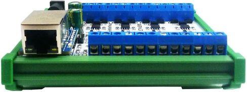 DC 12-24V 8CH Ethernet Network RS485 محول HUB لـ UDP TCP Modbus TCP RTU MQTT HTTP PLC ، برنامج التكوين (مع مربع السكك الحديدية) in Kuwait