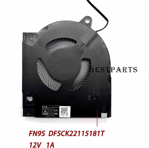 BestParts New Genuine CPU+GPU Cooling fan Replacement for Dell G15 5511, G15 5515 Ryzen Edition Laptop, P/N: DFSCK22105182Q FN9R, DFSCK22115181T FN9S (Note: Only for RTX 3050 Series) in Saudi Arabia