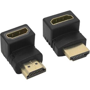 1Pair 90 Degree HDMI Male to Female Adapter, Up & Down Angle HDMI Gold Plated Plug Adapter, Suitable for Laptops, PC, Projectors etc in Kuwait
