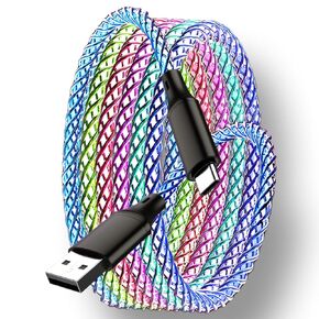 Car Carplay Cable for iPhone 16 15 Pro Max Plus, 3.3ft RGB Light Up USB A to Type C Carplay Charger Cable, LED Colorful Gradual USB C Fast Charging Cord for iPhone, iPad Pro/Air/Mini, Samsung More in Saudi Arabia