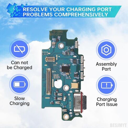 for Samsung Galaxy S24+ Plus Charging Port Replacement USB Charger Dock Connector Flex Cable Type-C Board USB Charger Type-C Board Connector Replacement Repair Fix for SM-S926U SM-S926U1 in Saudi Arabia
