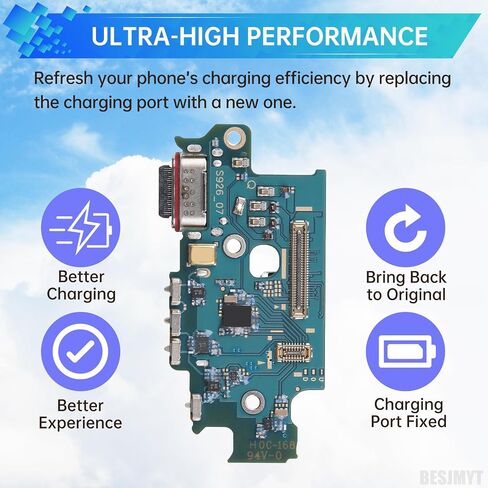 for Samsung Galaxy S24+ Plus Charging Port Replacement USB Charger Dock Connector Flex Cable Type-C Board USB Charger Type-C Board Connector Replacement Repair Fix for SM-S926U SM-S926U1 in Saudi Arabia