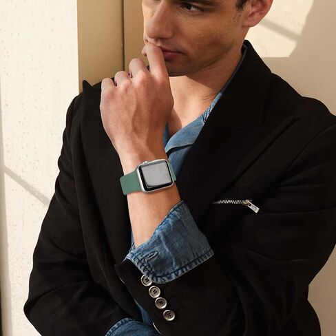 Sport Watch Band متوافق مع نطاقات Apple Watch Women Men 38mm 40mm 41mm 42mm 44mm 45mm 46mm 49mm ، حزام بديل للسيليكون الناعم لـ Iwatch Bands Series 10 9 8 7 6 5 4 3 2 1 Se se ultra in Saudi Arabia