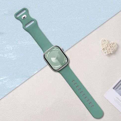 Sport Watch Band متوافق مع نطاقات Apple Watch Women Men 38mm 40mm 41mm 42mm 44mm 45mm 46mm 49mm ، حزام بديل للسيليكون الناعم لـ Iwatch Bands Series 10 9 8 7 6 5 4 3 2 1 Se se ultra in Saudi Arabia