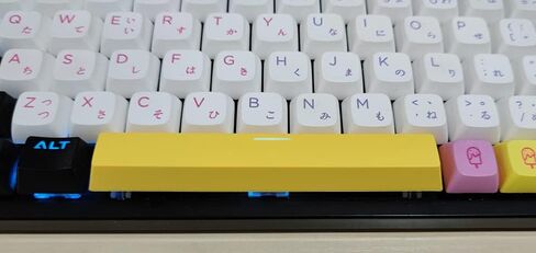 6.25U مسافة المسافة للكرز MX Switch Mechanical Keyboard OEM ملف تعريف PBT الإرسال مفاتيح الفضائي (أصفر) in Kuwait
