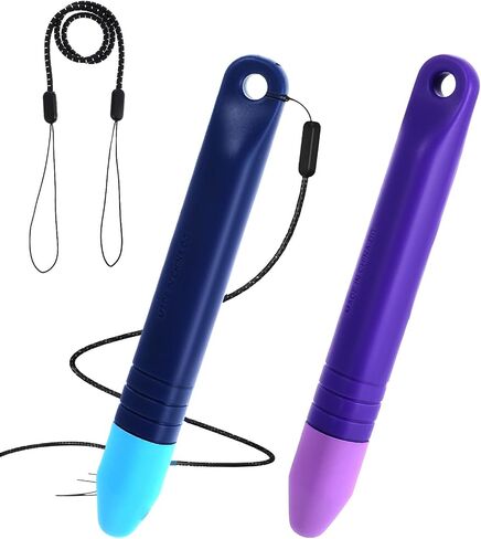 2PCS Kids Tablet Stylus ، أقلام القلم للشاشات التي تعمل باللمس مع tethers ، قلم الكمبيوتر اللوحي المضاد للفة للأطفال ، قلم القلم متوافق مع جميع أجهزة الشاشة التي تعمل باللمس (الأزرق+الأرجواني) in Saudi Arabia