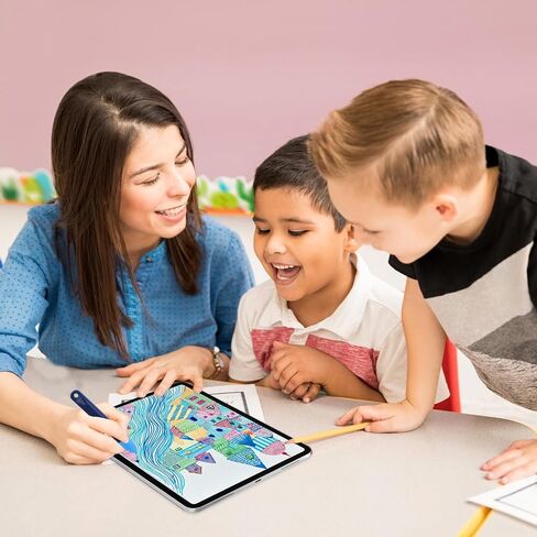 2PCS Kids Tablet Stylus ، أقلام القلم للشاشات التي تعمل باللمس مع tethers ، قلم الكمبيوتر اللوحي المضاد للفة للأطفال ، قلم القلم متوافق مع جميع أجهزة الشاشة التي تعمل باللمس (الأزرق+الأرجواني) in Kuwait