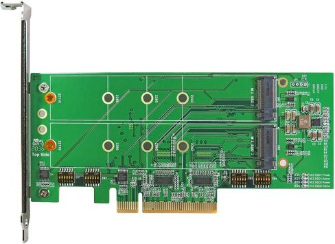 كابلات micro sata | PCIe X8 Gen4 لـ Bifurcated M.2 NVME Dual Port AIC in Saudi Arabia