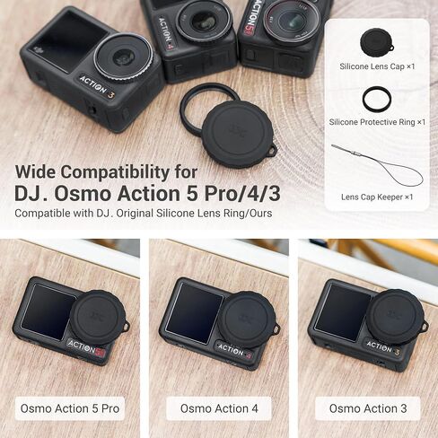 JJC Silicone Lens Cap قشرة صلبة حمل لحركة DJI Action 5 Pro 4 3 ، كيس كتف Eva المقاوم للماء مع حزام الكتف ، وسفر وحمل حقيبة واقية يوميًا in Saudi Arabia