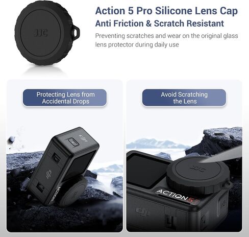JJC Silicone Lens Cap قشرة صلبة حمل لحركة DJI Action 5 Pro 4 3 ، كيس كتف Eva المقاوم للماء مع حزام الكتف ، وسفر وحمل حقيبة واقية يوميًا in Saudi Arabia