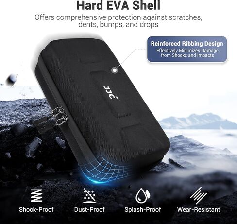 JJC Silicone Lens Cap قشرة صلبة حمل لحركة DJI Action 5 Pro 4 3 ، كيس كتف Eva المقاوم للماء مع حزام الكتف ، وسفر وحمل حقيبة واقية يوميًا in Saudi Arabia
