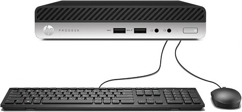 HP ProDesk 400 G4 Desktop Mini Business PC, Intel Pentium G5400 3.7GHz, 16GB RAM, 256GB SSD, Mouse and Keyboard, Windows 11 (Renewed) in Saudi Arabia