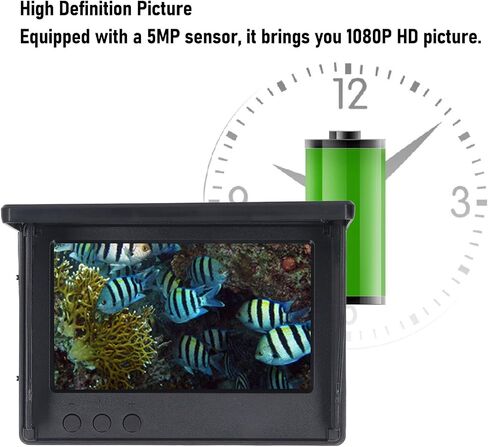 Yoidesu Underwater Fishing Camera, 4.3inch Display 220 Ultra Wide Angle Lens Water Proof Fishing Camera, 1080P HD visuals for Ice Fishings, Aquaculture in Saudi Arabia