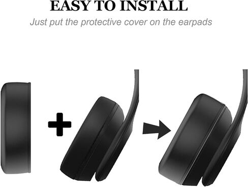 غطاء منصات الأذن لـ Beats Solo 4 ، غطاء أذن العرق القابل للغسل من السيليكون لـ Beats Solo 4 & Solo 3 Lylely On-Ear Oear Assories （Black） in Kuwait