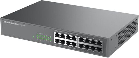 Grandstream GWN7702P | 16-Port Gigabit Ethernet Switch Ungeded Poe | التوصيل والتشغيل | سطح المكتب/رف الحامل | تصميم المعادن in Saudi Arabia