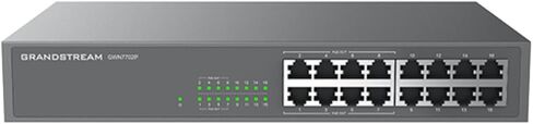 Grandstream GWN7702P | 16-Port Gigabit Ethernet Switch Ungeded Poe | التوصيل والتشغيل | سطح المكتب/رف الحامل | تصميم المعادن in Saudi Arabia