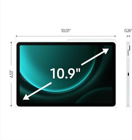 Samsung Galaxy Tab S9 Fe 10.9 "256GB Android Tablet ، الإصدار الأمريكي ، 2023 ، Mint (متجدد) in Kuwait
