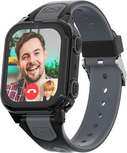 4G Kids Smart Watches Girls with GPS Tracker ، With Kids Coell Phone Watch with Video & Voice Calling SoS SOS Call Call Camera Camera Compale Gamulator ، Watch Smart for Girls Vens 6-15 (Pink) (Pink) in Kuwait