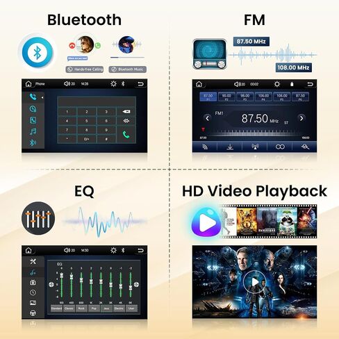 (MOTERIMPY) Hikity Single DIN CAR Stereo مع CARPLAY اللاسلكي Android Auto ، 7 '' 'IPS Flip flip out touchscreen bluetooth car receiver ، mirror link fm radio swc camp aux/usb+tf card in Kuwait