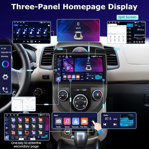 [4 + 64g] ترقية الراديو لـ KIA Soul 2010 2011 2012 2013-9 بوصة IPS الشاشة التي تعمل باللمس Android Soul Stereo - Carplay Wireless و Android Auto و AI DSP و WiFi و GPS و PPAGE المخصصة + AHD Camera النسخ الاحتياطي in Saudi Arabia