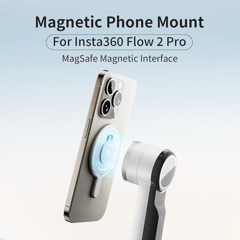 تركيب الهاتف المغناطيسي لـ Insta360 Flow 2 Pro Stabilizer Base Magnetic Adapter Base Quick مع حلقة مغناطيس لـ Flow2Pro Phone Gimbal in Kuwait