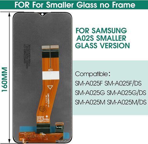 لاستبدال شاشة Samsung Galaxy A02S لـ Samsung A02S LCD شاشة استبدال A025F LCD Display A025M Touch Mister مع SM-A025G ، SM-A025M ، SM-A025F مجموعات التجميع (160 ملم أصغر حجمًا) in Saudi Arabia