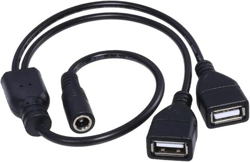 DC Cord 5.5 * 2.1mm Female to USB Female Extension Cable Power Splitters Supply Adapter Converter in Saudi Arabia