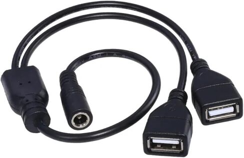 DC Cord 5.5 * 2.1mm Female to USB Female Extension Cable Power Splitters Supply Adapter Converter in Saudi Arabia