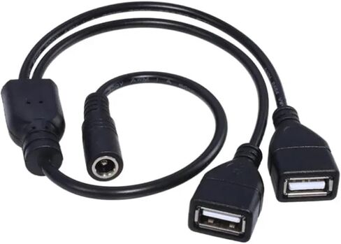 DC Cord 5.5 * 2.1mm Female to USB Female Extension Cable Power Splitters Supply Adapter Converter in Saudi Arabia