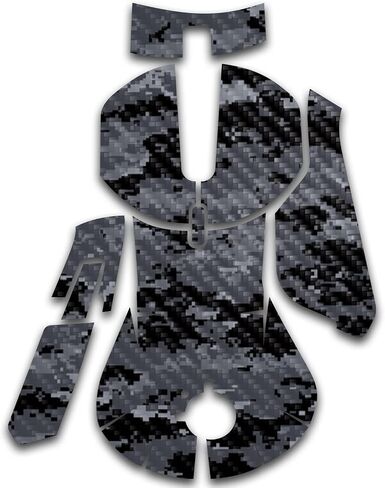 Mayyskins Carbon Fiber Skin متوافق مع منافسة الفولاذ 5 ألعاب الماوس - CAMO الرقمية | واقي ، دائم من ألياف الكربون المحكم | من السهل تطبيق وتغيير الأنماط | صنع في الولايات المتحدة in Saudi Arabia