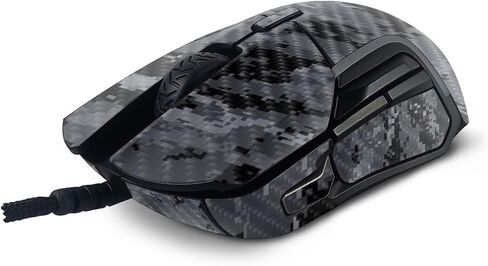 Mayyskins Carbon Fiber Skin متوافق مع منافسة الفولاذ 5 ألعاب الماوس - CAMO الرقمية | واقي ، دائم من ألياف الكربون المحكم | من السهل تطبيق وتغيير الأنماط | صنع في الولايات المتحدة in Saudi Arabia