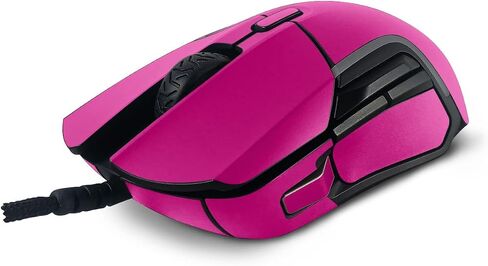 MightySkins Skin Compatible With SteelSeries Rival 5 Gaming Mouse - Solid Hot Pink | Protective, Durable, and Unique Vinyl Decal wrap cover | Easy To Apply, Remove, and Change Styles | Made in the USA in Saudi Arabia