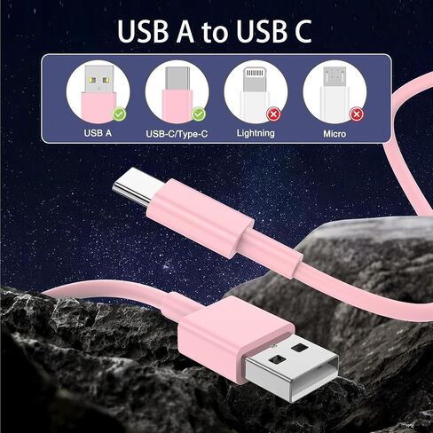 USB A to USB C Cable Cable Accessories iPhone 16 Pro Charger Cord Type C Fast C Charging for iPhone 17 Air 15 Pro Max 16 Plus/16E ، iPad Air 13/11 ، Samsung Galaxy Z Flip 7/6/5/4/z fold SE/A16/A15 (3ft) in Kuwait
