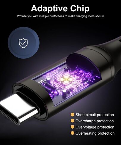 Car Carplay Cable for iPhone 16 15 Pro Max Plus, 3.3ft RGB Light Up USB A to Type C Carplay Charger Cable, LED Colorful Gradual USB C Fast Charging Cord for iPhone, iPad Pro/Air/Mini, Samsung More in Saudi Arabia