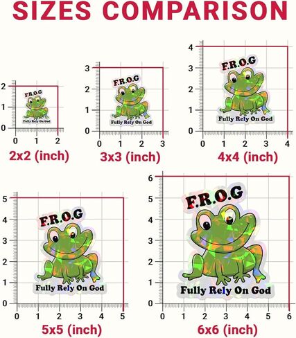 3pcs تعتمد تمامًا على ملصق God Frog Confludy مسيحيًا يعتمد تمامًا على ملصقات الله اللطيفة اللطيفة ملصقات هدية ضفدع الهدايا الحيوانية بصمات الكتاب المقدس الديني لسيارة الكمبيوتر المحمول القبعة الصلبة 3 "x3" (F1) in Saudi Arabia