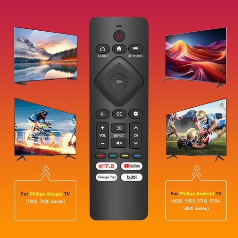 2pc استبدال جهاز التحكم عن بُعد لـ Philips Smart TV ، Universal Smart Remote لـ Philips Android/Google TV in Kuwait