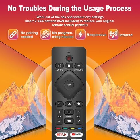 2pc استبدال جهاز التحكم عن بُعد لـ Philips Smart TV ، Universal Smart Remote لـ Philips Android/Google TV in Kuwait