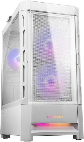 Cougar Gaming Mid Tower Case Duoface Pro RGB Supporting 390mm Graphics Card with Controller, Four RGB Fans and Two Distinct Front Panels Included (Mesh and Tempered Glass) (Black) in Saudi Arabia