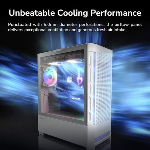 Cougar Gaming Mid Tower Case Duoface Pro RGB Supporting 390mm Graphics Card with Controller, Four RGB Fans and Two Distinct Front Panels Included (Mesh and Tempered Glass) (Black) in Saudi Arabia