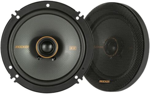 KICKER KS-Series 51KSS6704 6.75" Component Speakers and 51KSC6504 6.5" Coaxial Speakers - High Power Handling, Polypropylene Woofer, Tough Rubber Surrounds in Saudi Arabia