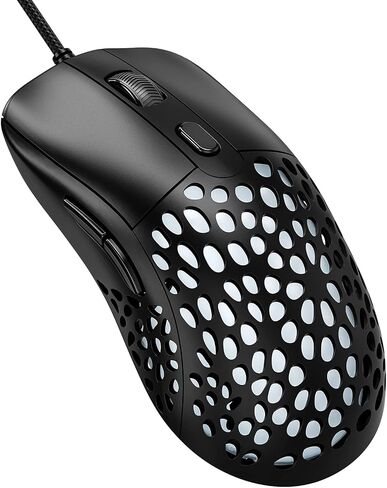 Blade Hawks RGB Gaming Mouse Wired, 60 g Ultra-Lightweight Honeycomb Computer Mice,Gaming Mouse with 6 Function Buttons,7 Backlight,6400 Adjustable DPI for Windows PC & Laptop Gamers in Saudi Arabia