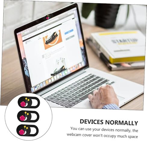 Popetpop 3pcs Conte Cartoon Cover Cover Cover Cover Privacy Ultra-Shin for Laptop عرض درع الكاميرا الجمالية in Saudi Arabia