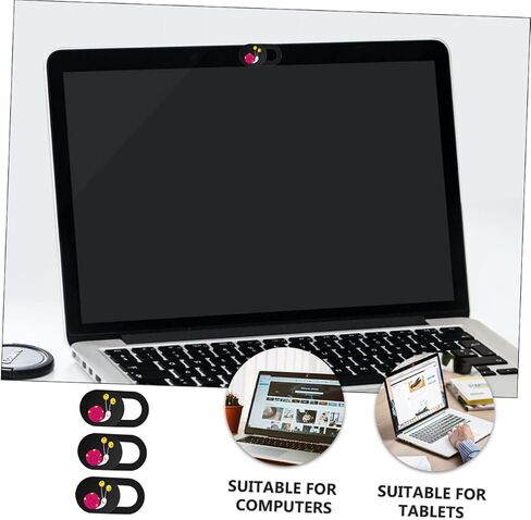 Popetpop 3pcs Conte Cartoon Cover Cover Cover Cover Privacy Ultra-Shin for Laptop عرض درع الكاميرا الجمالية in Saudi Arabia