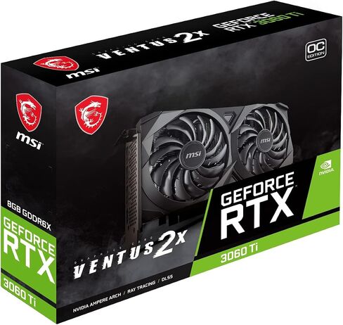 MSI Gaming Geforce RTX 3060 TI LHR 8GB GDRR6X ، 256-bit ، HDMI/DP ، NVLINK ، TORX FAN 3 ، AMPERE ARCHITAL in Kuwait