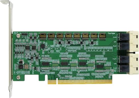 محول PCIE X16 Gen 4 عالي السرعة مع تقنية RedRiver لنقل البيانات الفعال-مثالي لـ Minisas HD (SFF-8673) X8 Dual Port Connectivity in Saudi Arabia