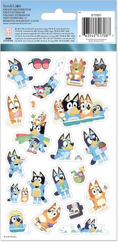 Bluey - ملصقات عائلية عائلية الصيف - 4 ورقة in Kuwait