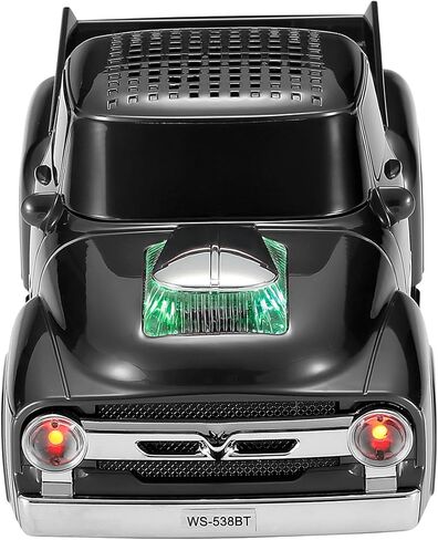 WS-538 Retro Pickup Truck Bluetooth SPEACER-مكبر صوت لاسلكي محمول مع FM ، TWS ، LED Party Lights ، تشغيل USB/TF ، ميكروفون مدمج ، من النوع C ، Grusins ​​Gift (White) in Kuwait